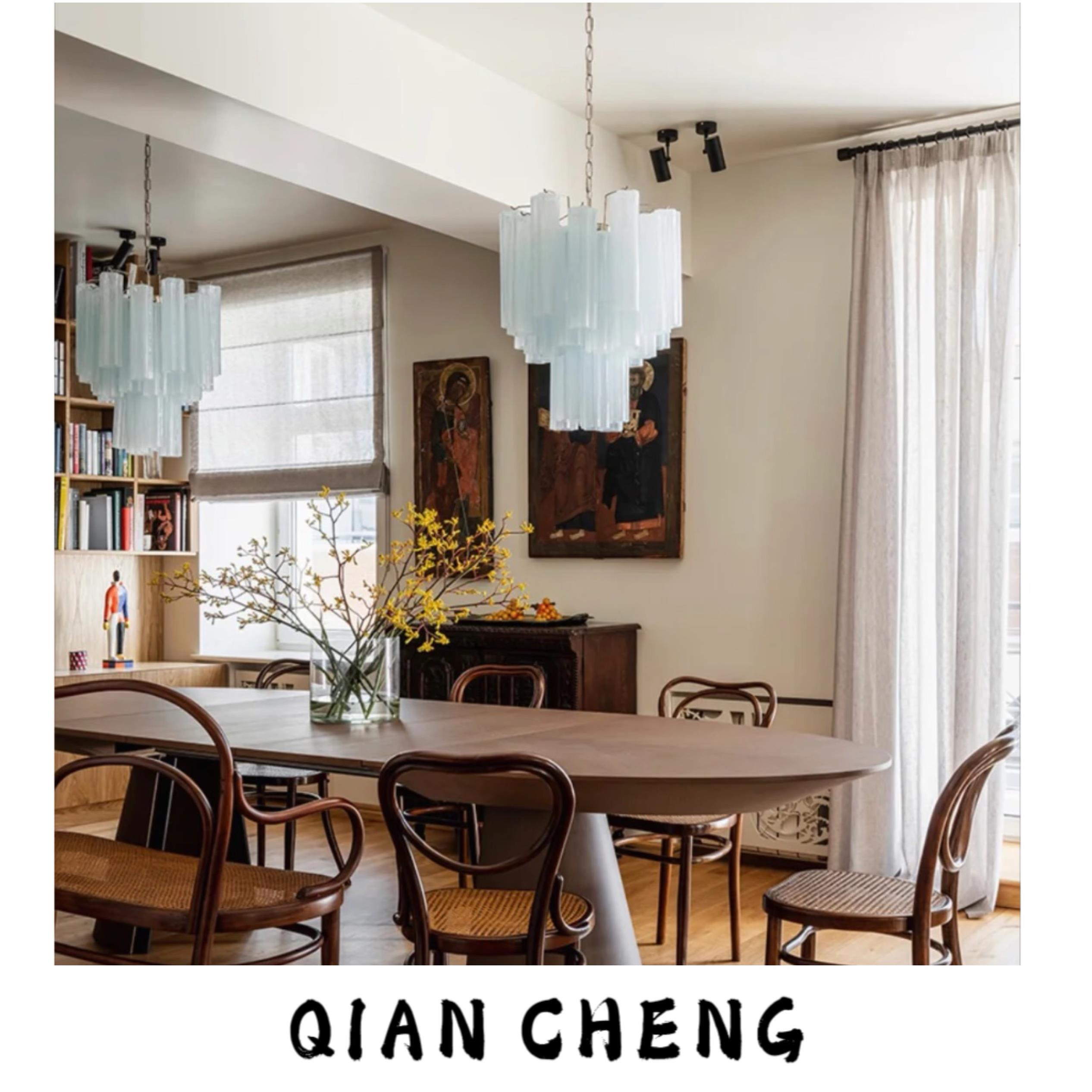 法式MURANO玻璃南洋中古客厅穆拉诺轻奢水晶餐厅覆古别墅楼梯吊灯