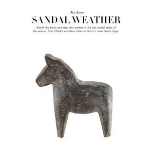 中国风样板房售楼处天然石饰家居书房软饰青石雕小石马