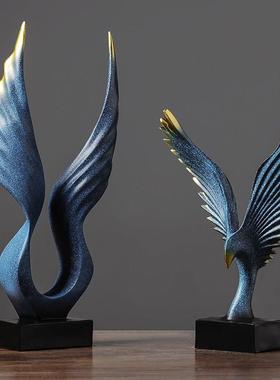 轻奢高档展翅飞翔酒柜摆件家居柜子客厅办公室店铺桌面装饰品摆设