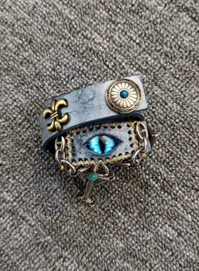 ARB纯手工亚比项链 小众暗黑个性重工美式朋克恶魔之眼项圈choker