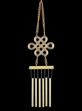 八卦排式纯铜六管铜风铃挂门装LSJ饰金客属钟件风铜水葫芦家挂居