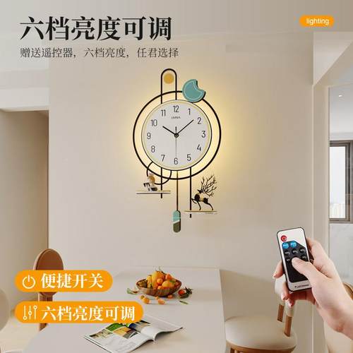 挂客厅2025新款装简约钟饰现代石英钟艺术创AMN-SJKY意个性钟表画