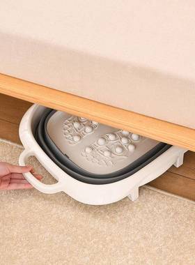 日本折叠泡脚桶料洗脚盆伸UJI缩旅行携式按摩洗用脚家高塑深便足