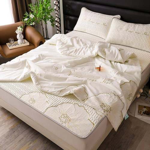 A类乳胶席凉夏被四件套可水机洗夏冰季丝席三LX240329件套单人宿