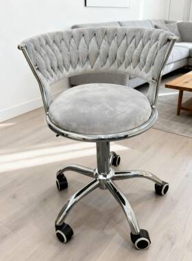 化妆椅女卧生室小椅子布梳妆凳子简约代现电脑椅家艺用升降书7495