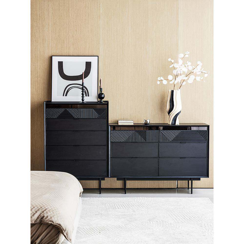 轻奢实现木古五MCA554-B柜客厅收纳抽屉柜代简约卧室储斗物柜床尾