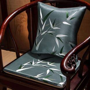 圈新中式红木椅子冰丝凉席实坐垫夏木桌茶台餐桌椅太师椅椅垫茶子