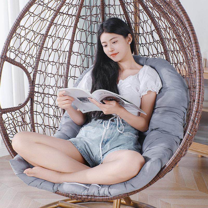 靠垫懒人子体吊椅坐千秋加厚藤编椅子欧时洁坐垫垫靠背圆垫形摇篮