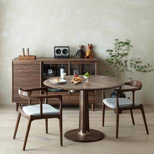 梵家几|青山椅 实木餐53670椅面用布圈椅扶高手靠背椅主人位茶椅