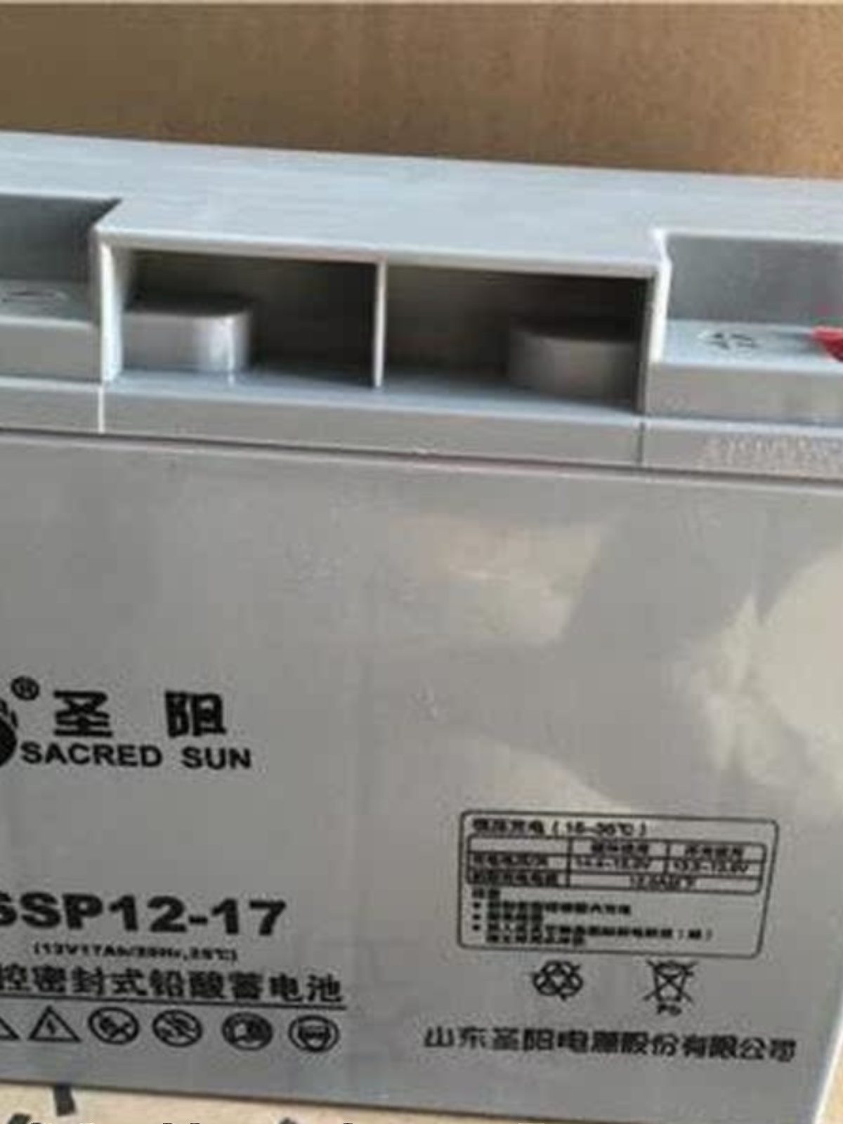 圣阳蓄电池12V24AH铅酸SP12-24FR直流屏EPS电源UPS消防报警主机用