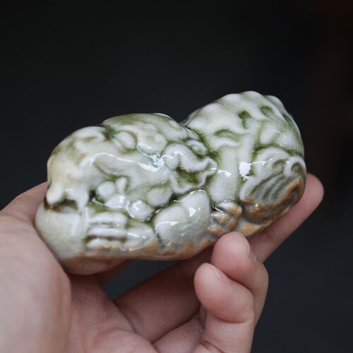 热销手工陶瓷家居摆件麒麟貔貅z茶宠可养招财茶玩茶桌茶台装饰茶