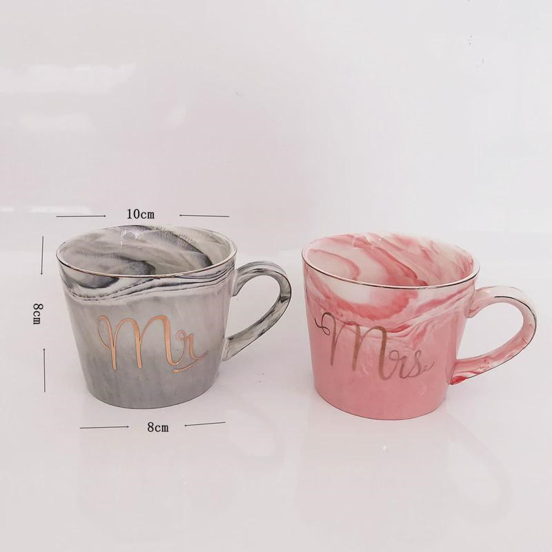 热销创意大理石纹陶瓷漱口杯刷牙杯子洗漱杯情侣杯U牙刷杯浴室洗