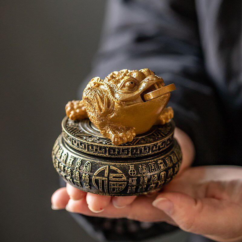 热销变色金蟾旋转茶宠摆件t精品可养茶具配件茶桌茶道金蝉招财茶