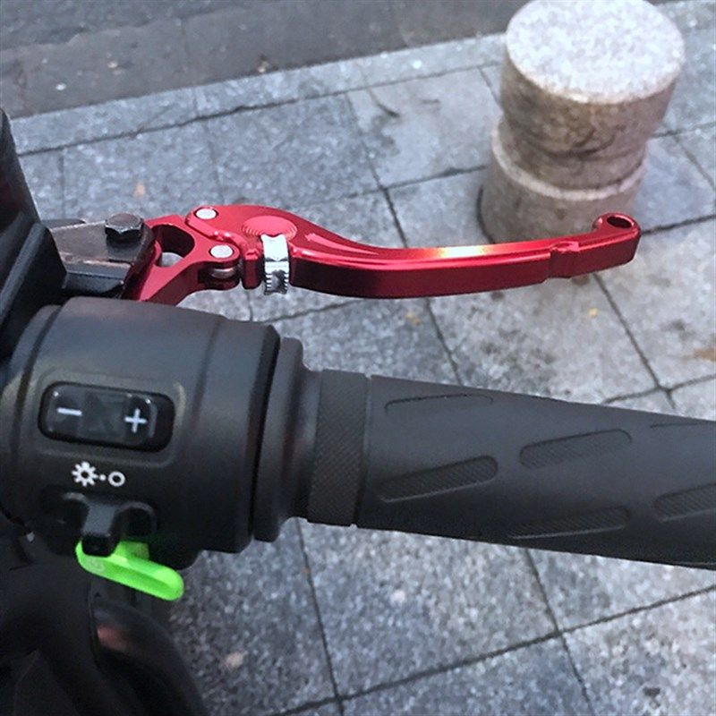 热销双碟刹牛角h电动车电摩改装刹把刹车手柄侧推上泵可调手把杆