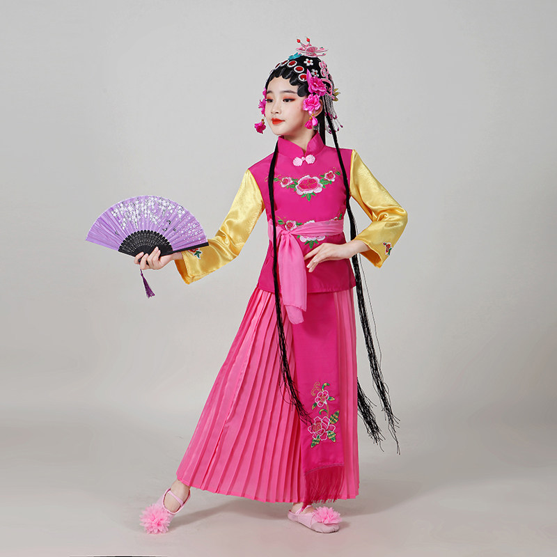 热销儿童戏服京剧俏花旦舞蹈演出B服幼儿红娘小花旦戏剧表演服戏