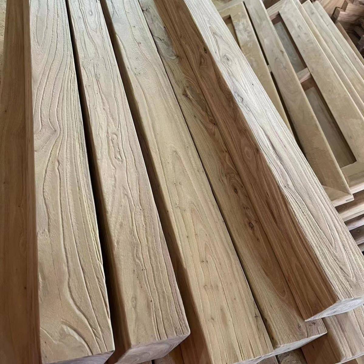 老榆木旧方子风化方料实木老木料木方房梁木木材原木隔断榆木立柱