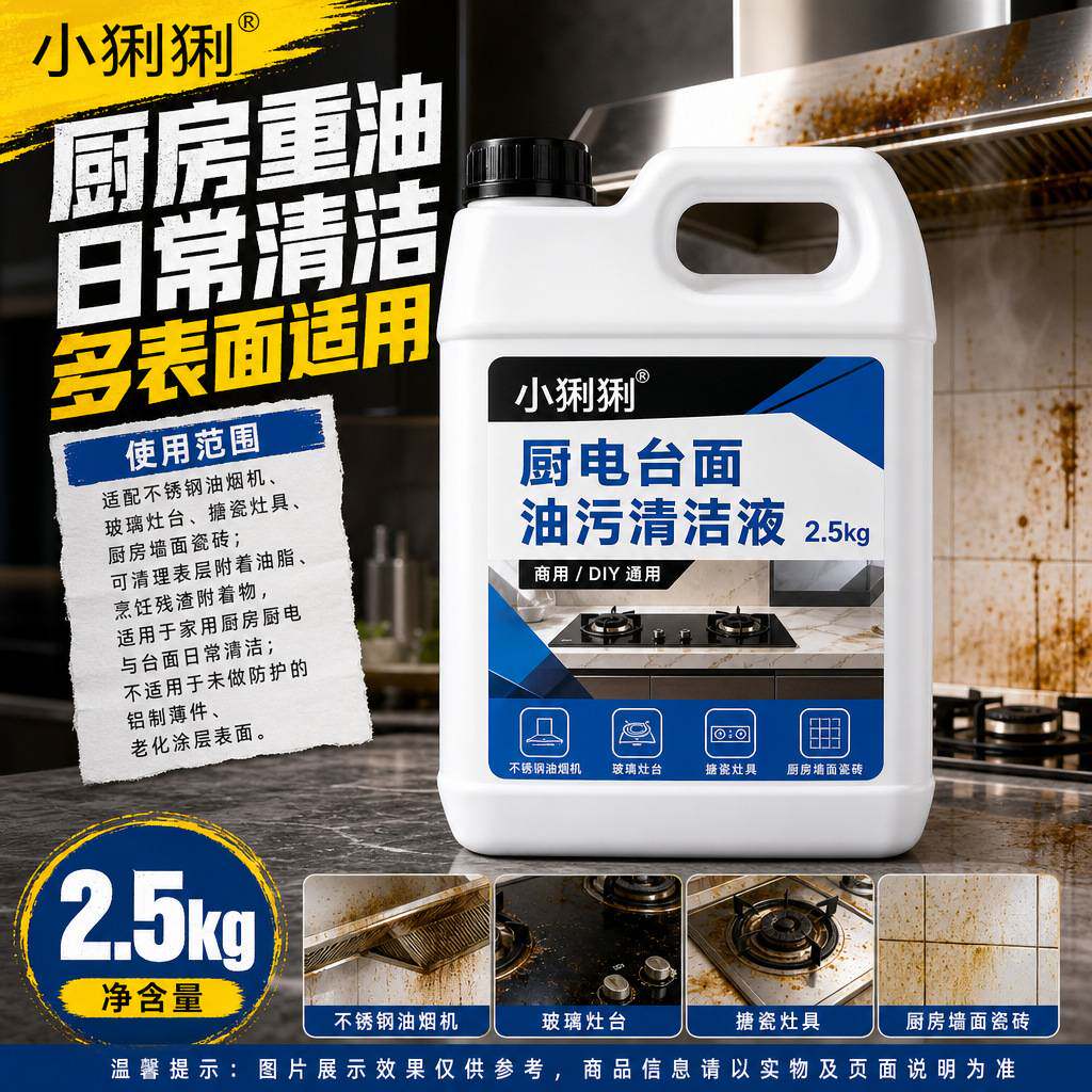 厨房灶具油污清洗液抽油烟机灶台