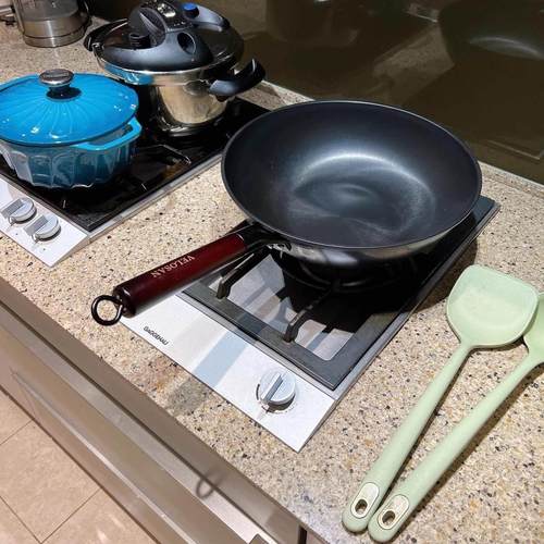 德国温伦山velosan中华大铁锅32cm炒锅需要开锅