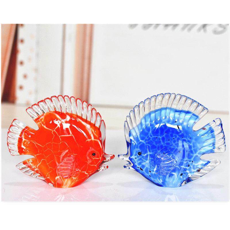 鱼缸布景工艺品琉璃鱼创意小摆件玻璃艺术品家居新房装饰品