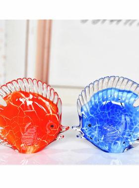 鱼缸布景工艺品琉璃鱼创意小摆件玻璃艺术品家居新房装饰品