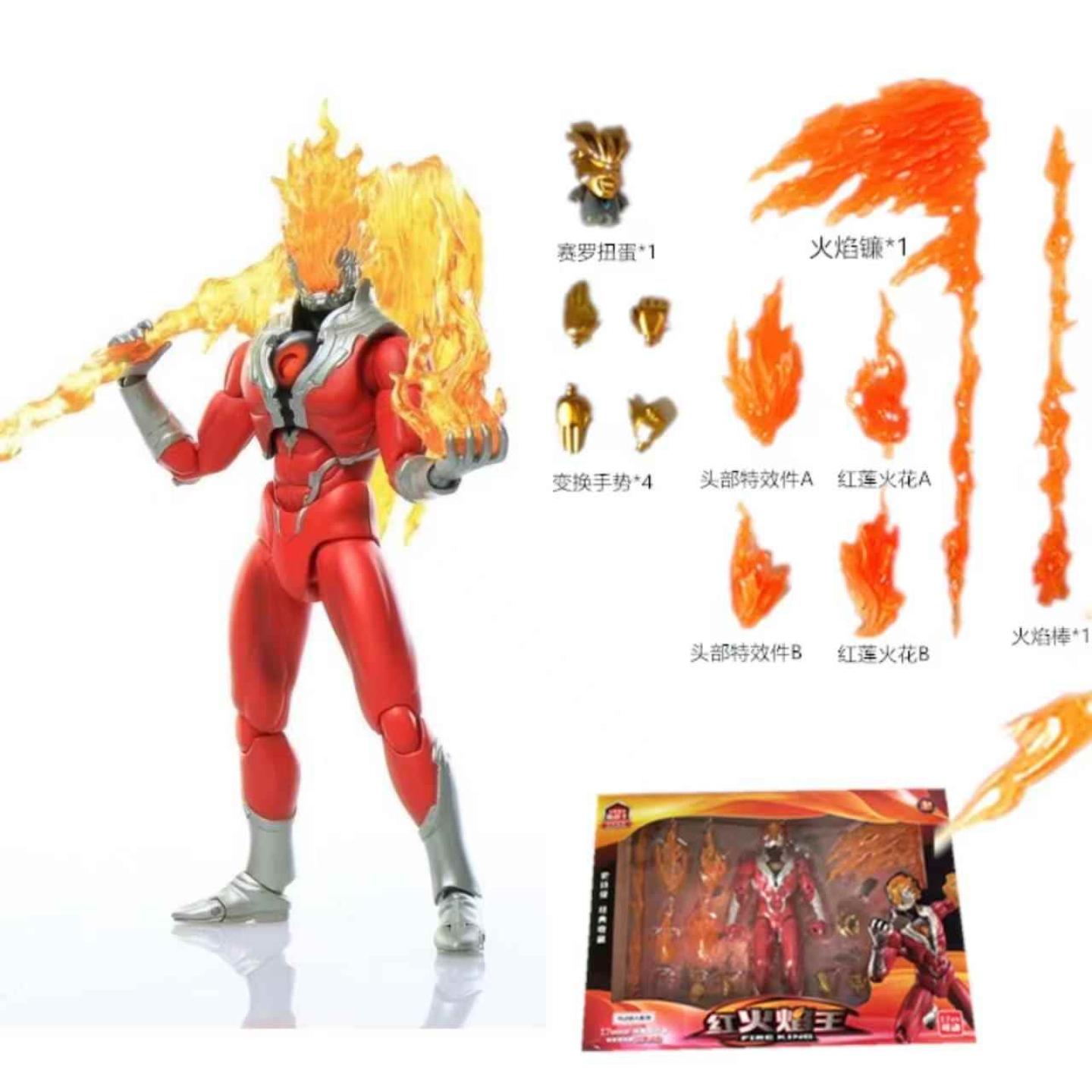 红莲火焰战士黄金赛罗贝利亚奥特漫ACT关节可动人偶手办男孩玩具