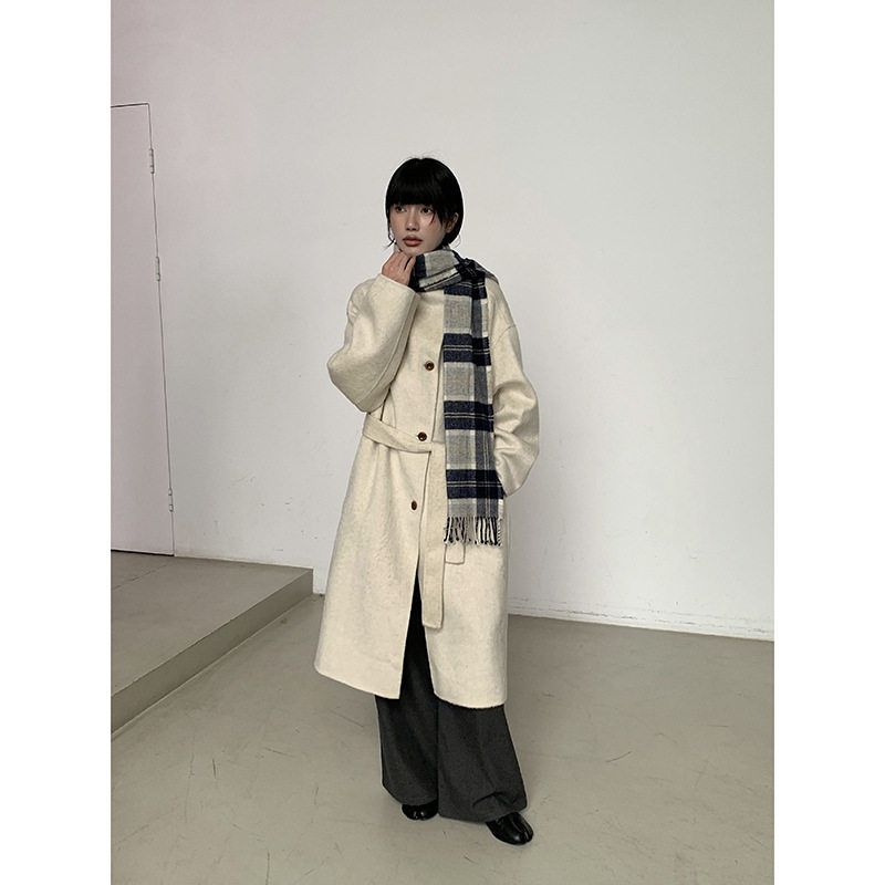MMC立领双面羊绒大衣女秋冬新款