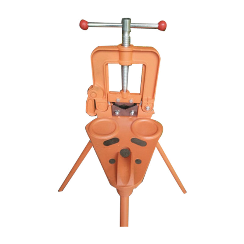 重型带架管子压力钳三脚架台虎钳 龙门钳夹管钳暖气安装台钳2#3