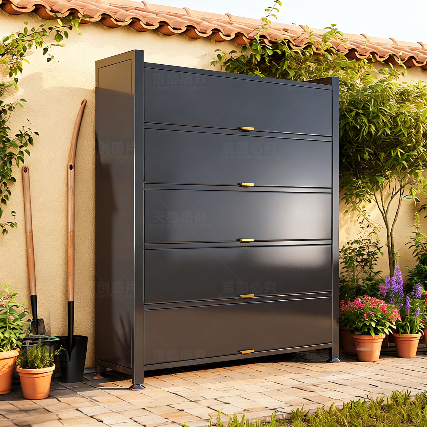 家用收纳柜户外储物柜阳台柜子防水防晒靠墙一体室外庭院杂物架子,住宅家具,阳台柜,淘宝优惠券,粉丝福利购,淘宝优惠卷