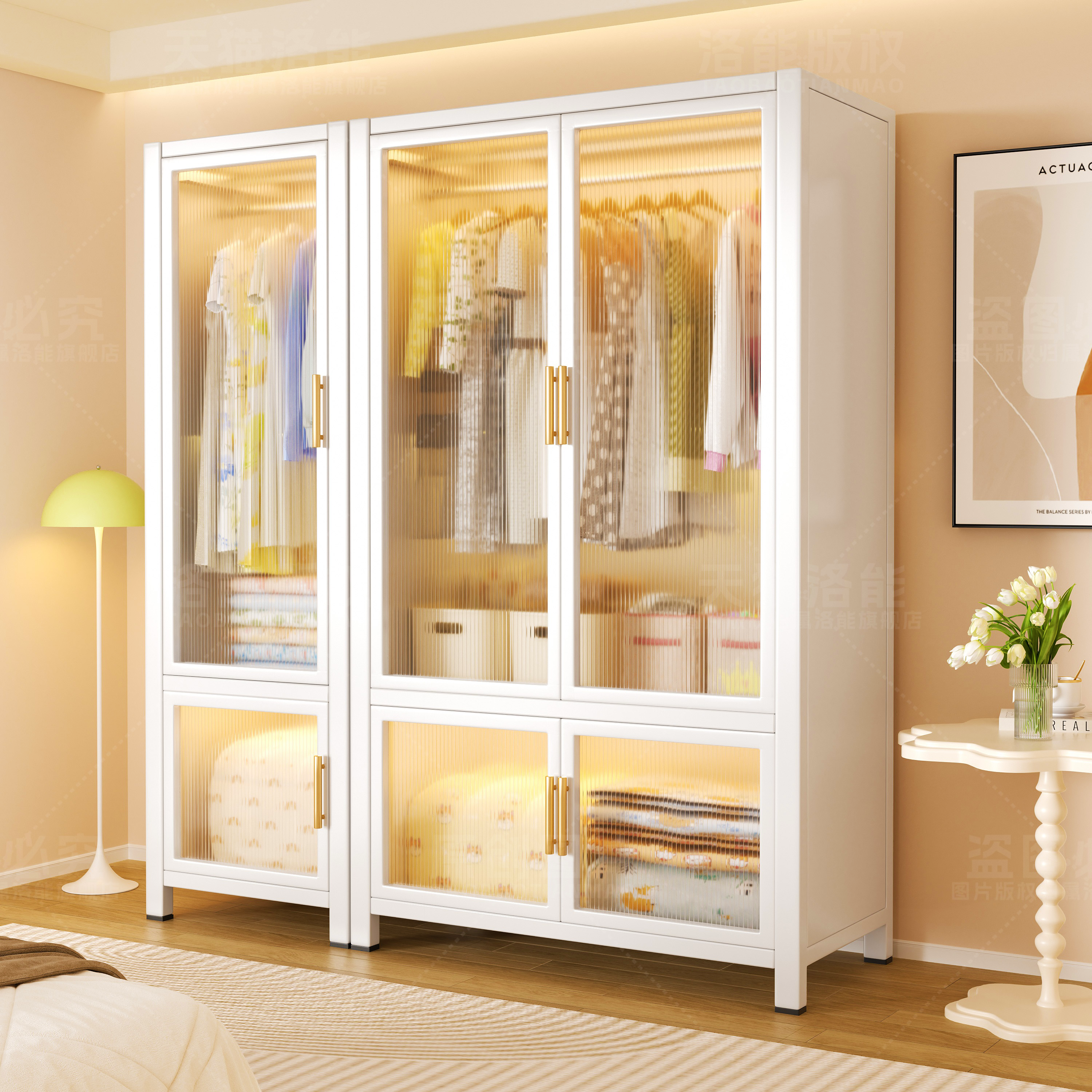 【钢制净味】金属衣柜大容量衣橱