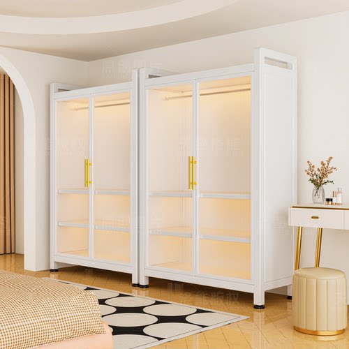 新款金属衣柜送货上门简易安装