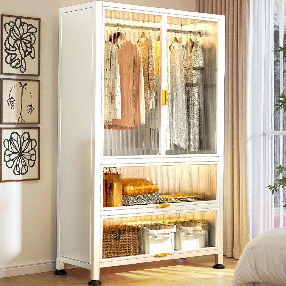 结实一体！金属衣柜家用卧室