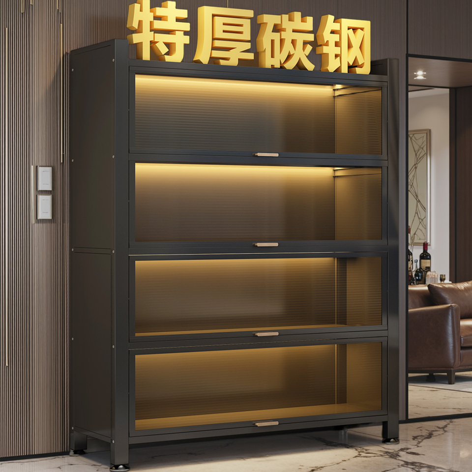 【新款手办玻璃陈列柜子】可移动