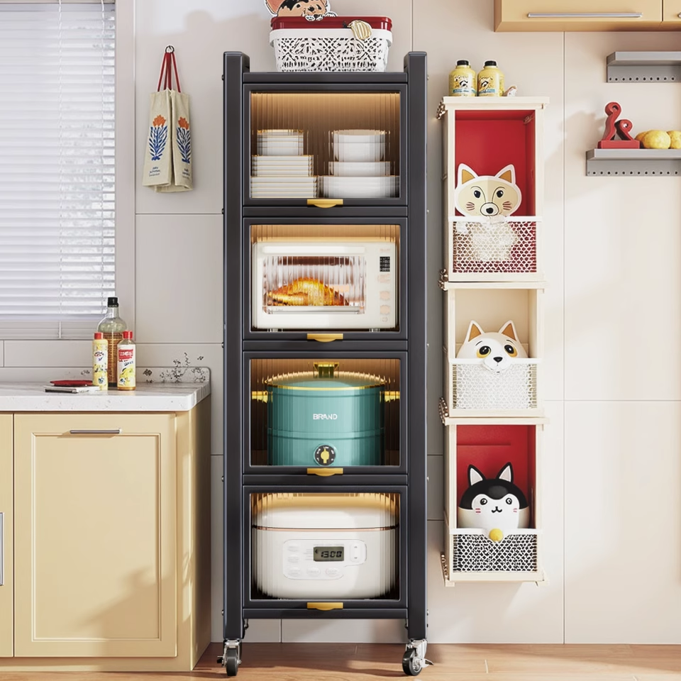 【爆款厨房夹缝收纳柜】窄缝柜子