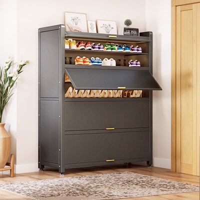 新款全铁门防尘鞋子置物架子