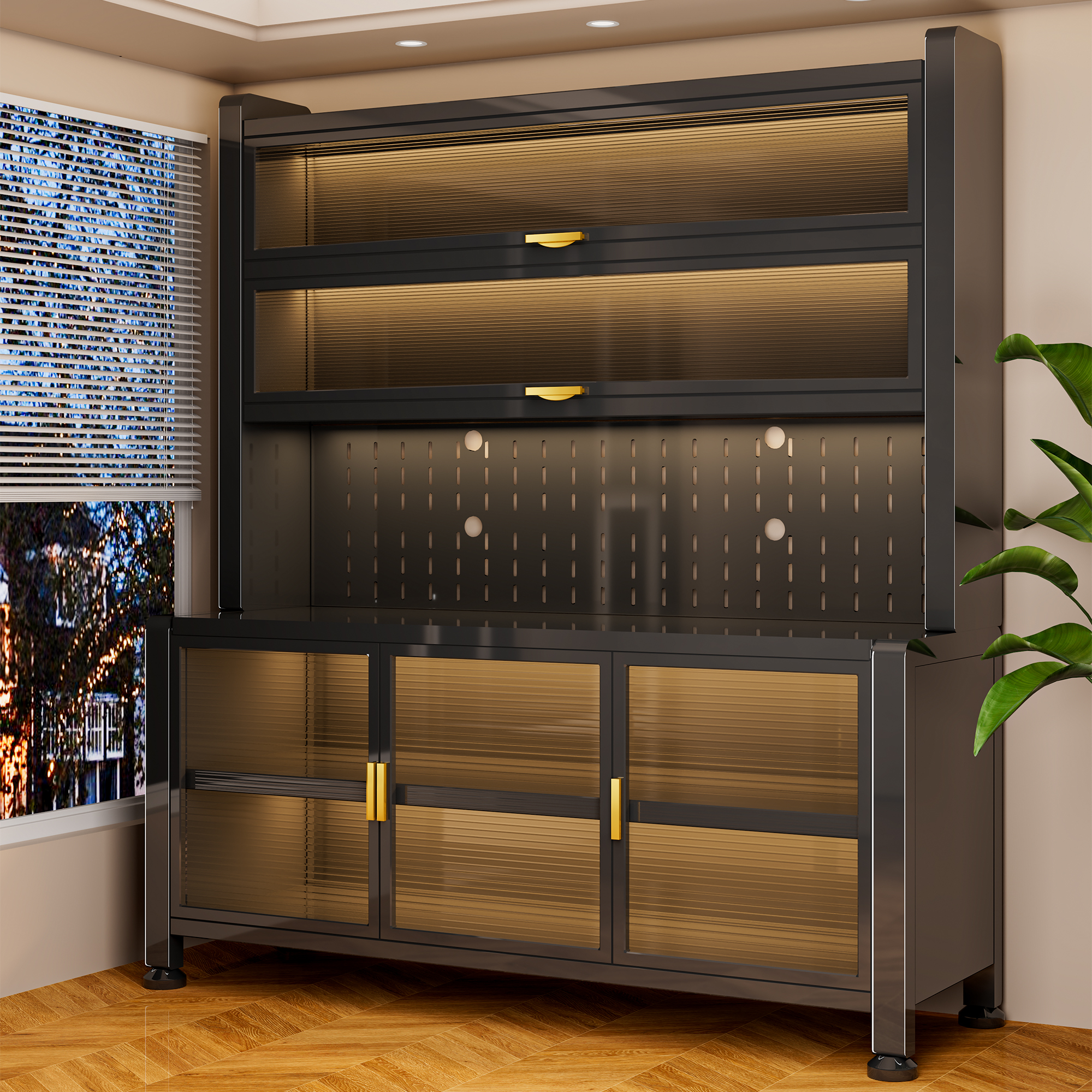 厨房置物架落地多层多功能收纳柜