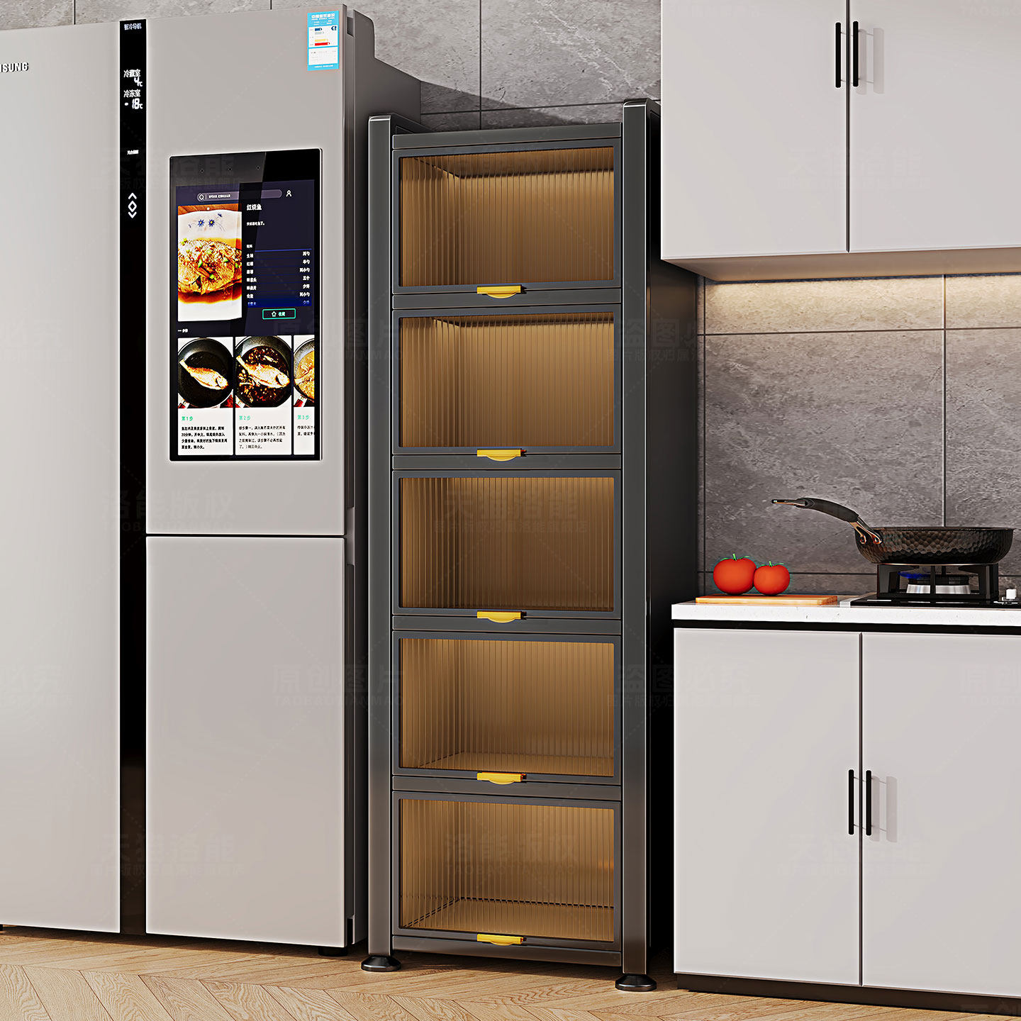 2025新款卖爆的厨房夹缝置物架