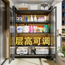 阳台收纳柜子储物柜家用落地置物架子防水防晒铁皮柜靠墙一体鞋 柜