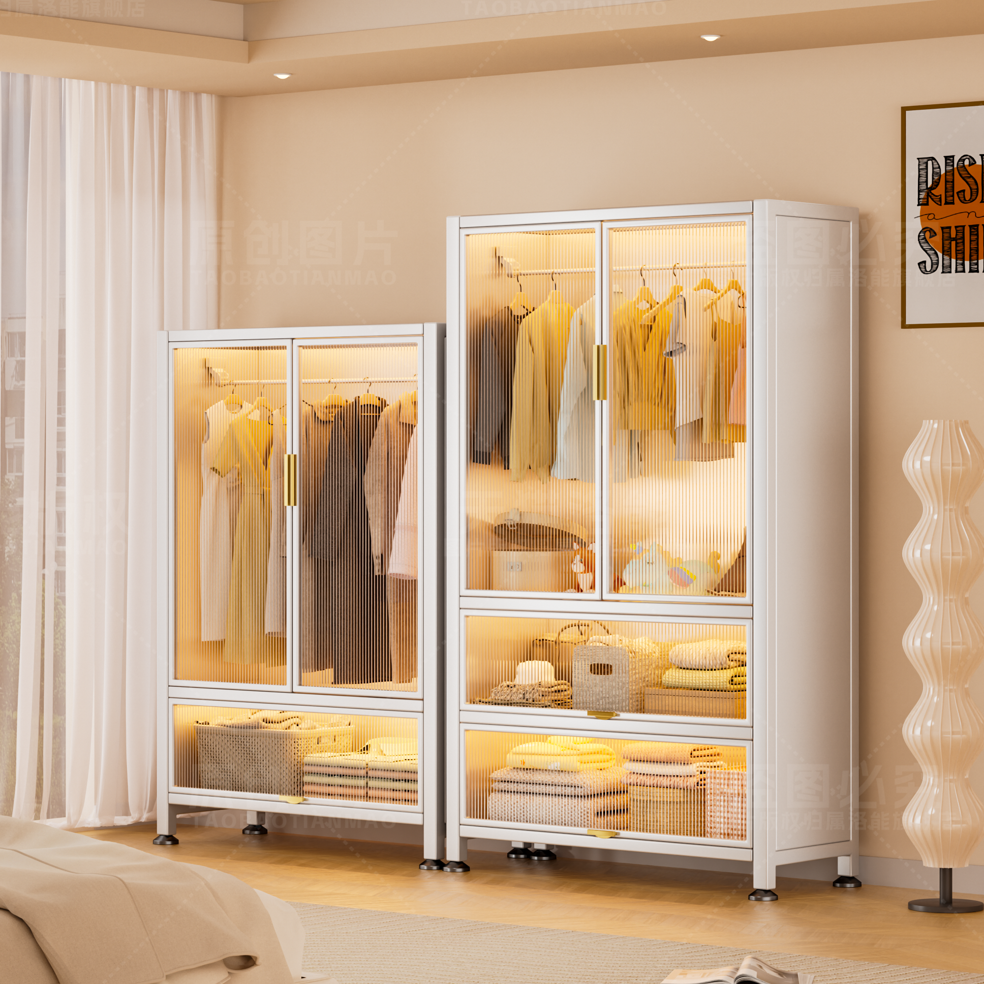 自带分隔！衣服一放就整齐！