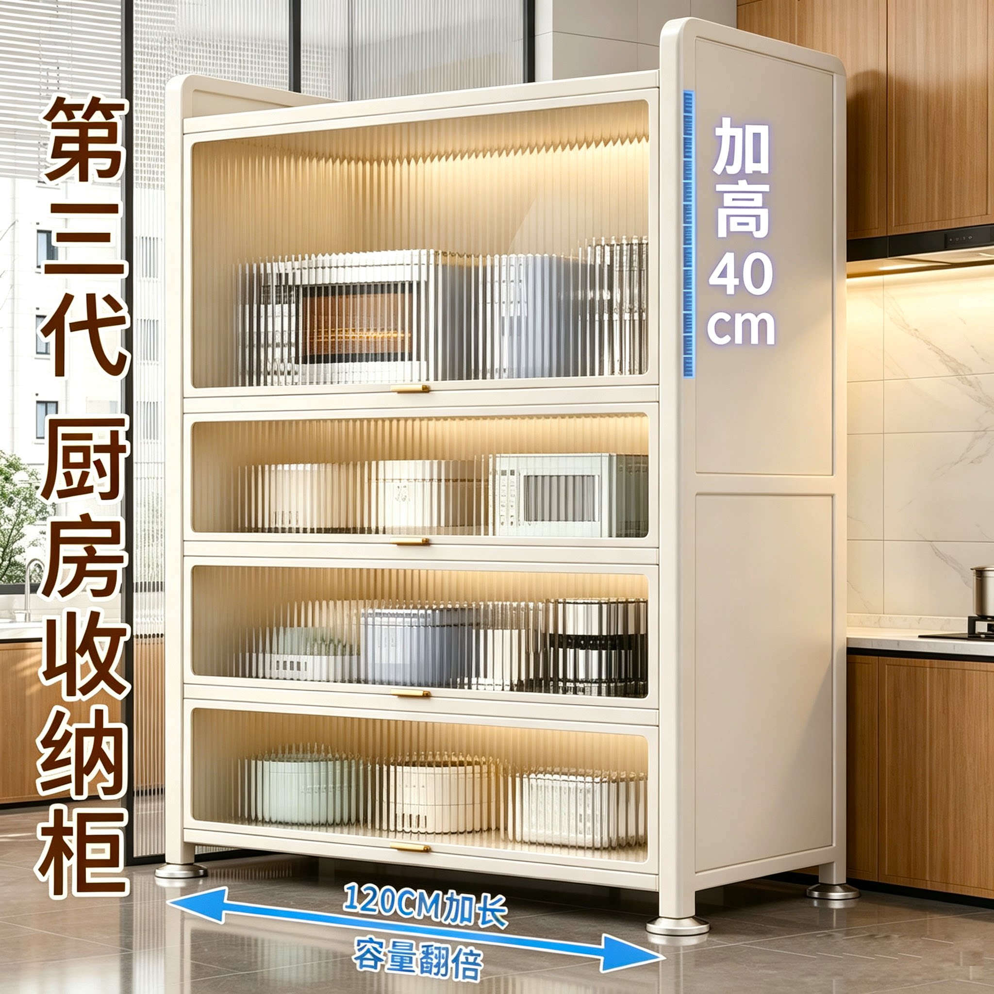 【拒绝生锈】新款碳钢厨房置物架图片
