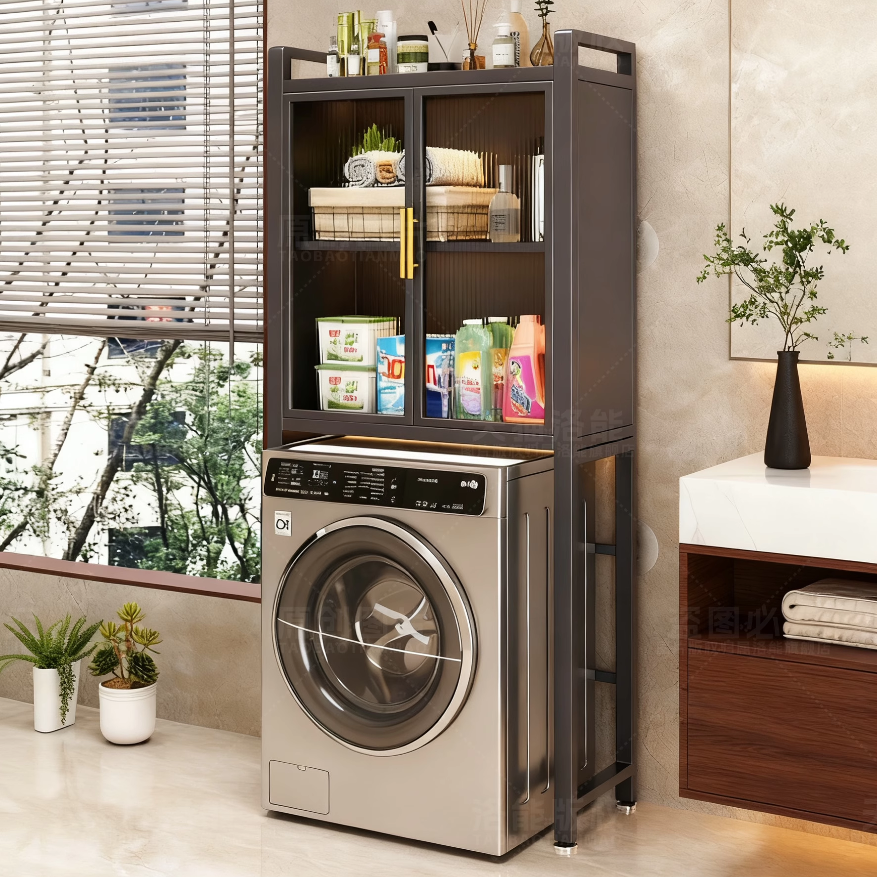 【全新升级洗衣机置物架】更结实