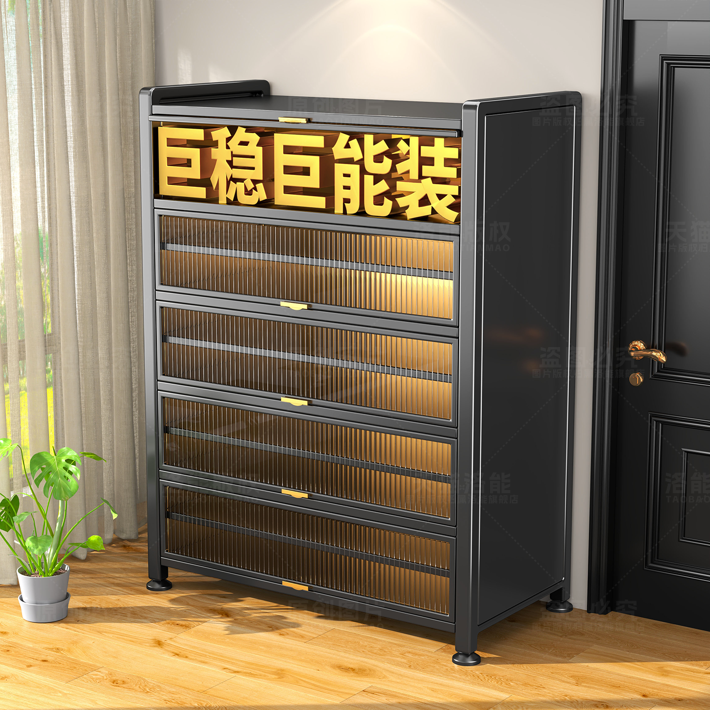 鞋架子家用门口多层鞋柜入户玄关柜收纳柜靠墙一体门外走廊置物架,收纳整理,鞋柜,淘宝优惠券,粉丝福利购,淘宝优惠卷