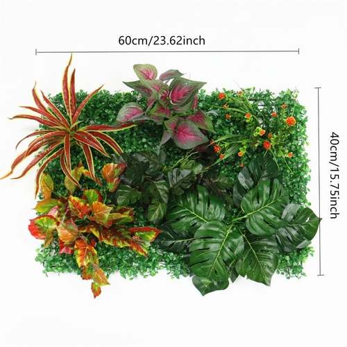40x60cm 3D green artificial plants wall panel plastic outdoo