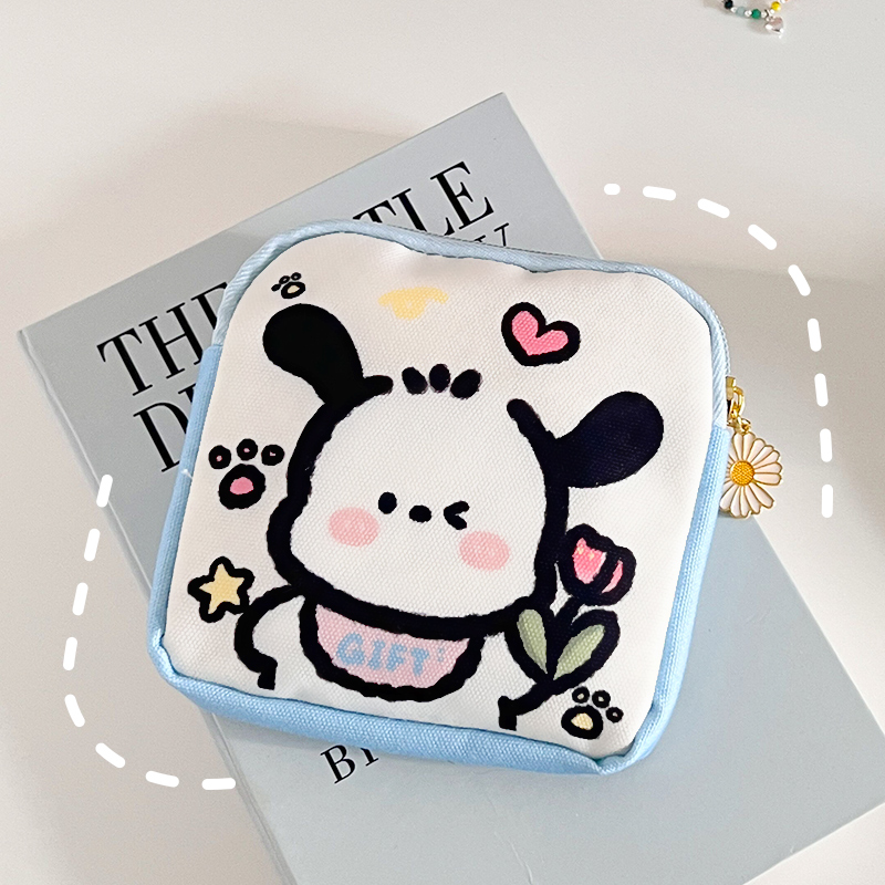 14872 卫生包巾姨妈巾收纳包月事小学生可携式随身可爱少帆布翘帕