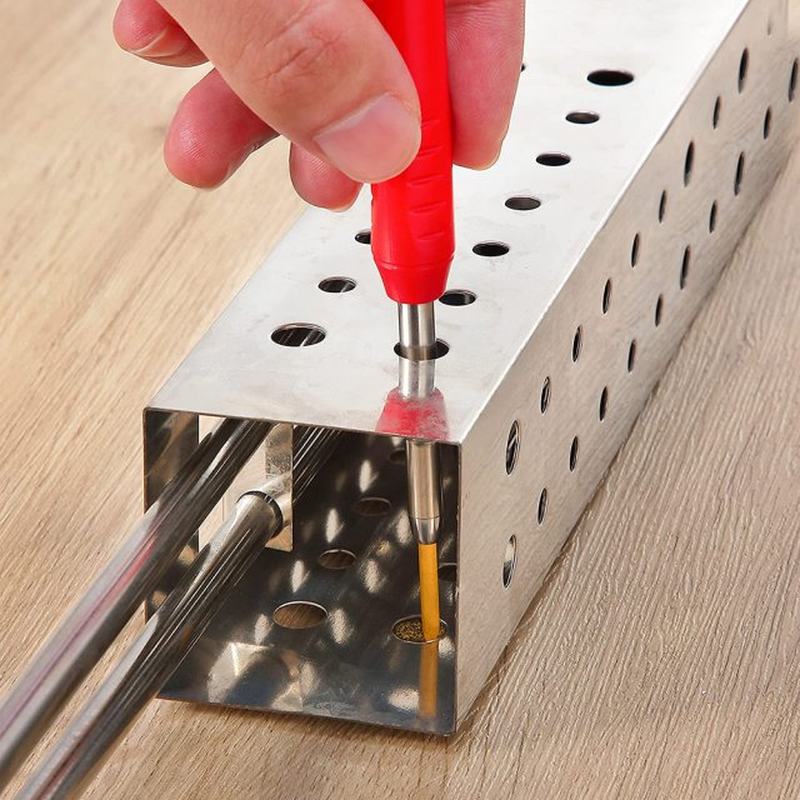 Solid Carpenter Pencil Set With 6 Refill Leads, Built-in Sha