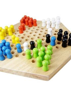 Wooden Chnese Checkers Set Strategy Board Game for Famles