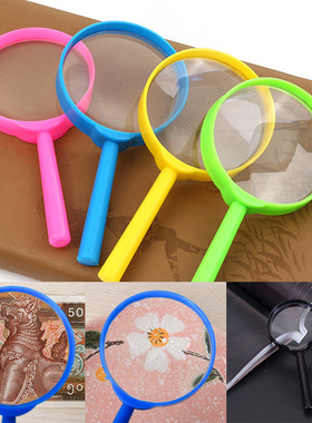 7 colors Plastic Stand Magnifier High-Grade Optical Lens Mag
