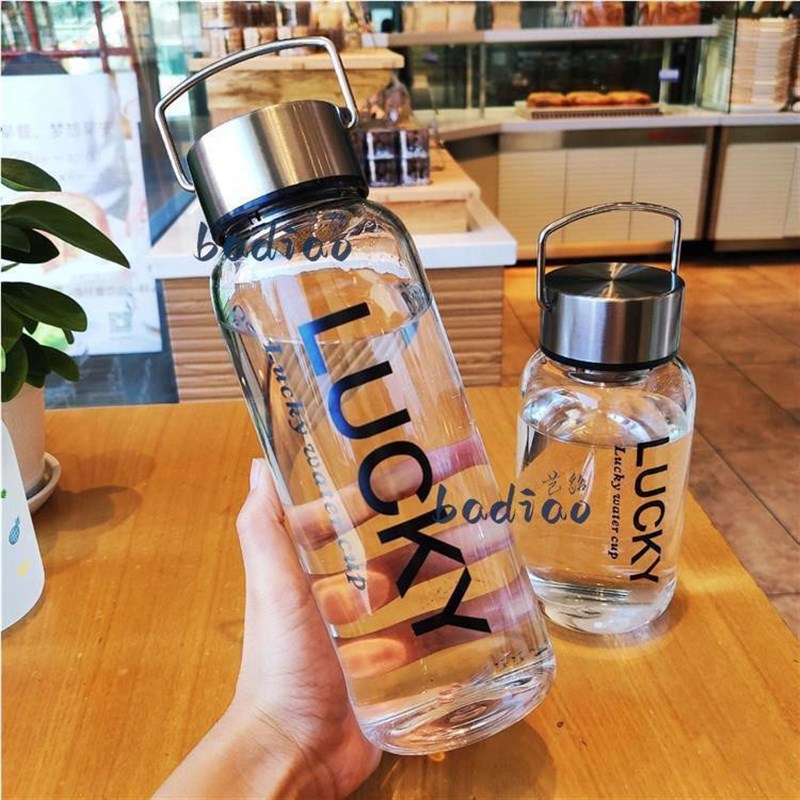 玻璃水杯超大容量1000ml泡茶杯男女家用便携杯子创意家用大号水瓶