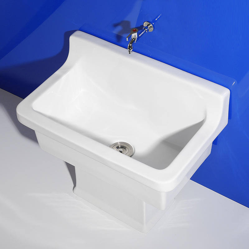 拖把池阳台卫生间陶瓷小号洗拖布池方形自动下水器