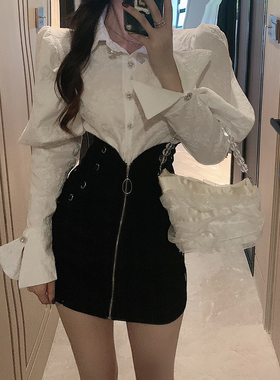 LLZACOOSH New Korea 2021 Spring Autumn Women Pink White Jacq