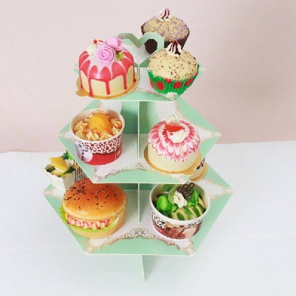 3 Tier Cake Stand Hexagon Cupcake Display Holder Party